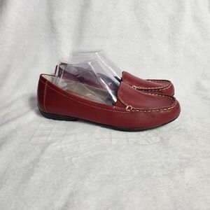 NATURALIZER N5 Comfort Women’s Red Leather Loafers Slip On Driving Flats  9.5M‎